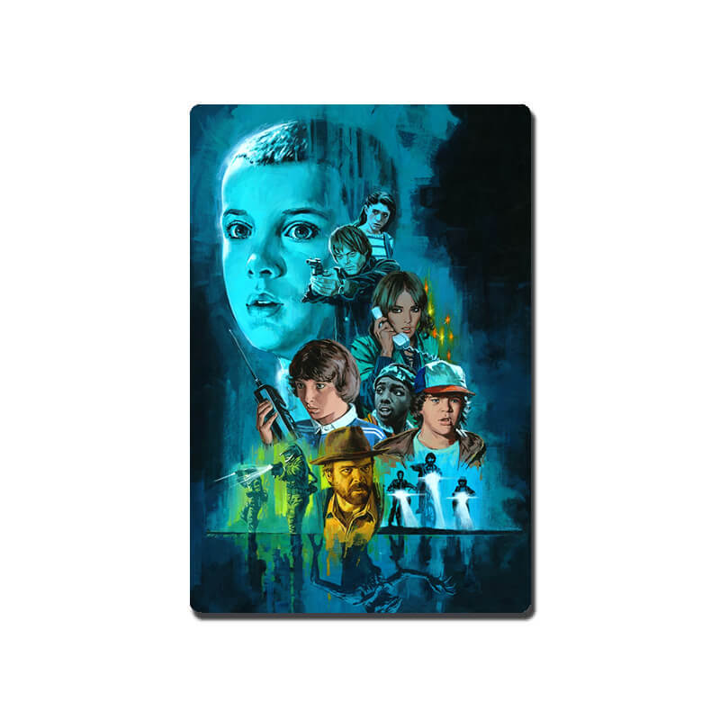 Stranger Things Characters Graphic Fridge Magnet-thesqueakystore.myshopify.com