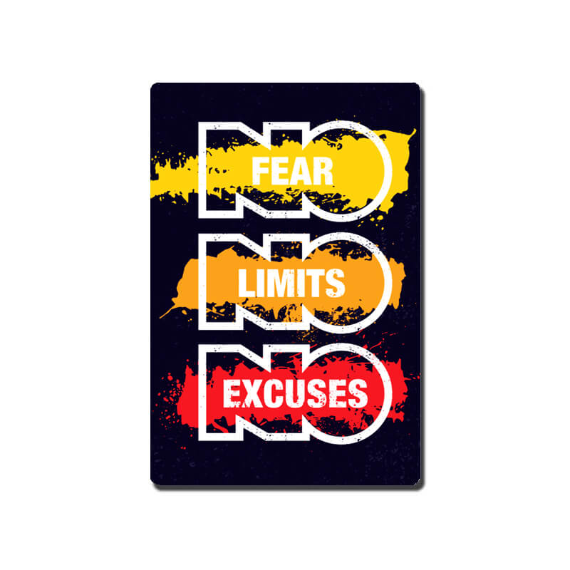 No Fear No Limits Quote Fridge Magnet-thesqueakystore.myshopify.com