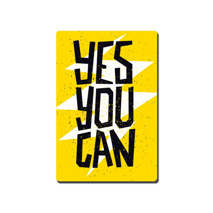 Yes You Can Motivational Quote Fridge Magnet-thesqueakystore.myshopify.com