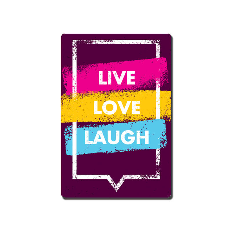 Live Love Laugh Positive Quote Fridge Magnet-thesqueakystore.myshopify.com