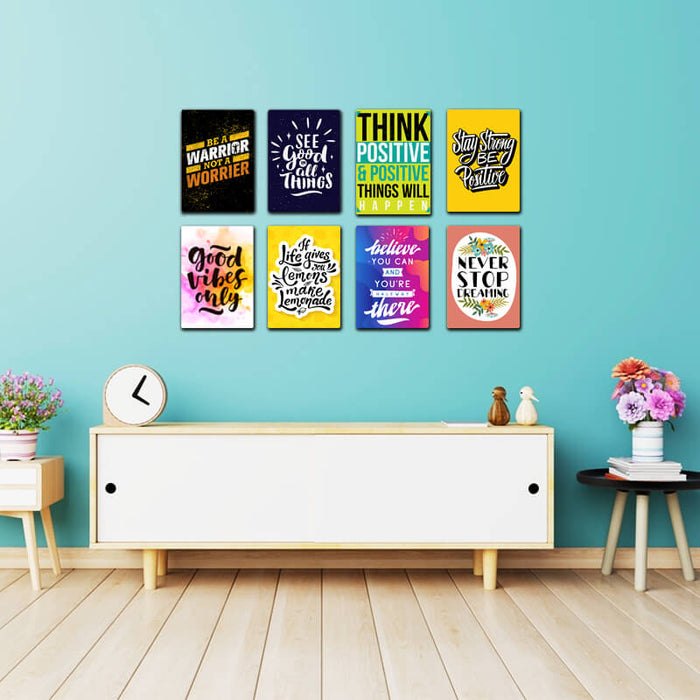 Radiate Positive Vibes Quote - Wall & Desk Decor Poster With Stand - The Squeaky Store