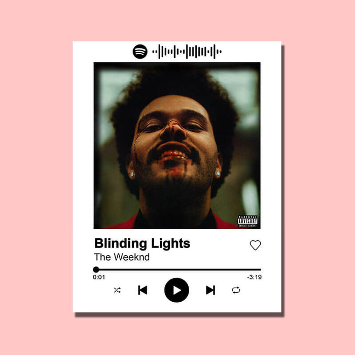 Blinding Lights The Weeknd - Mini Spotify Music Player Magnet - The Squeaky Store